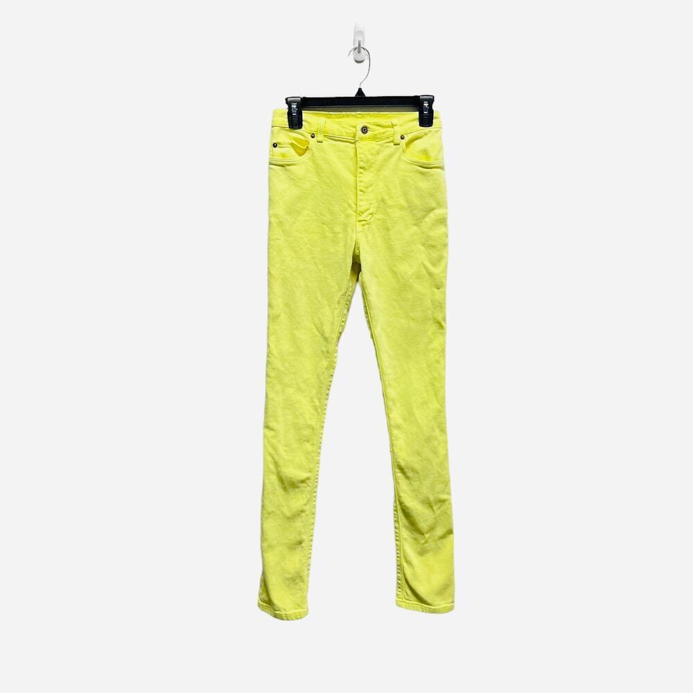 Ksubi High Waist Denim Skinny Neon Yellow Womens Size 29